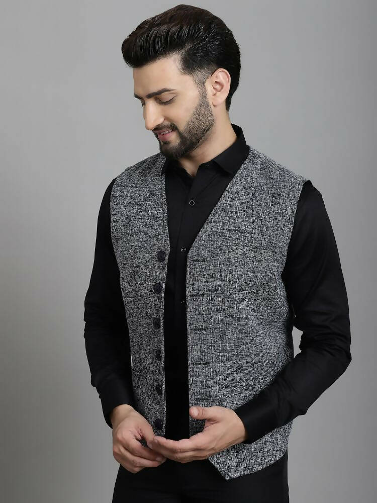 Even Apparels Solid Waistcoat - Blue | Swadesiicart