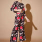 Myshka Women Black Printed Co-Ords - Swadesiicart
