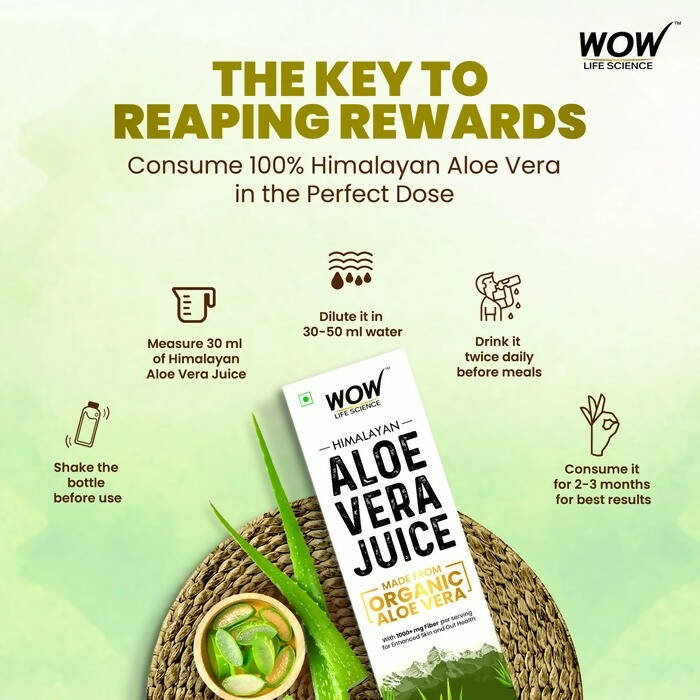 Wow Life Science Himalayan Aloe Vera Juice - Swadesiicart