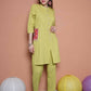 Women Republic Green Cotton Kurta Set With Embroidered Pockets | Swadesiicart