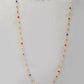 VOJ Women Gold-Polished Square Shaped Multi Color Chain | Swadesiicart