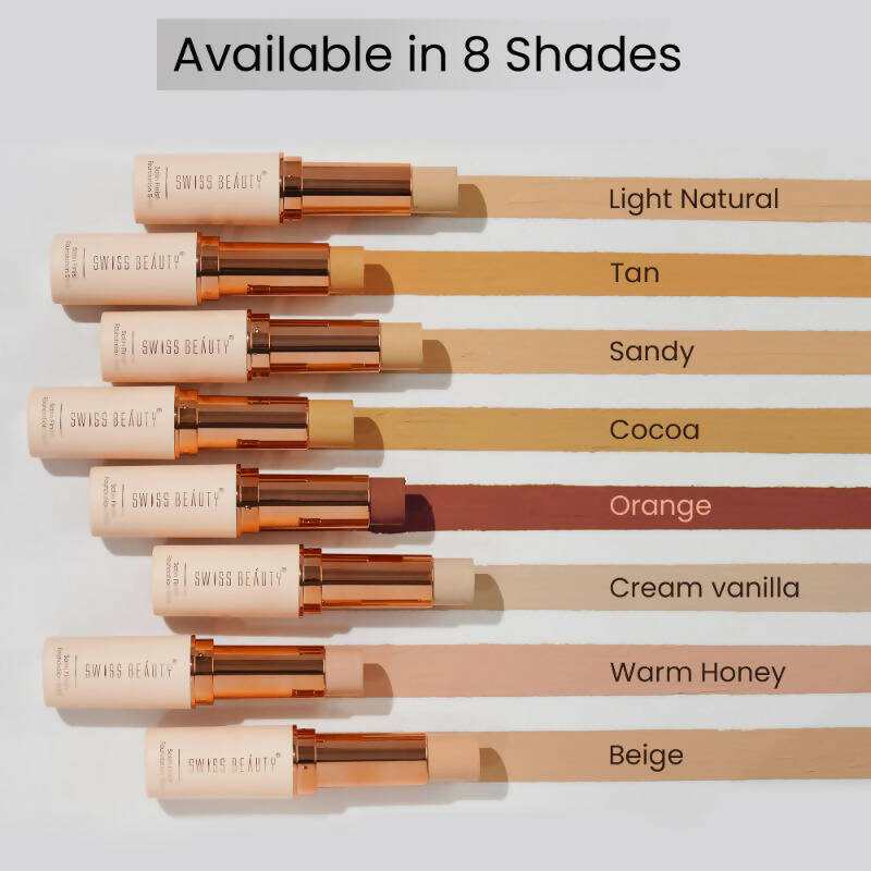 Swiss Beauty Satin Finish Foundation Stick - 01 Cream Vanilla | Swadesiicart
