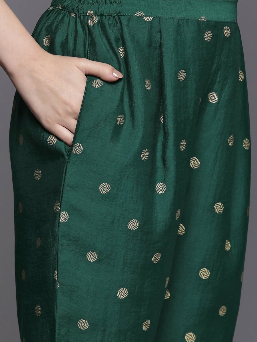 Ahalyaa Women's Traditional wear Kurta Set - Green | Swadesiicart