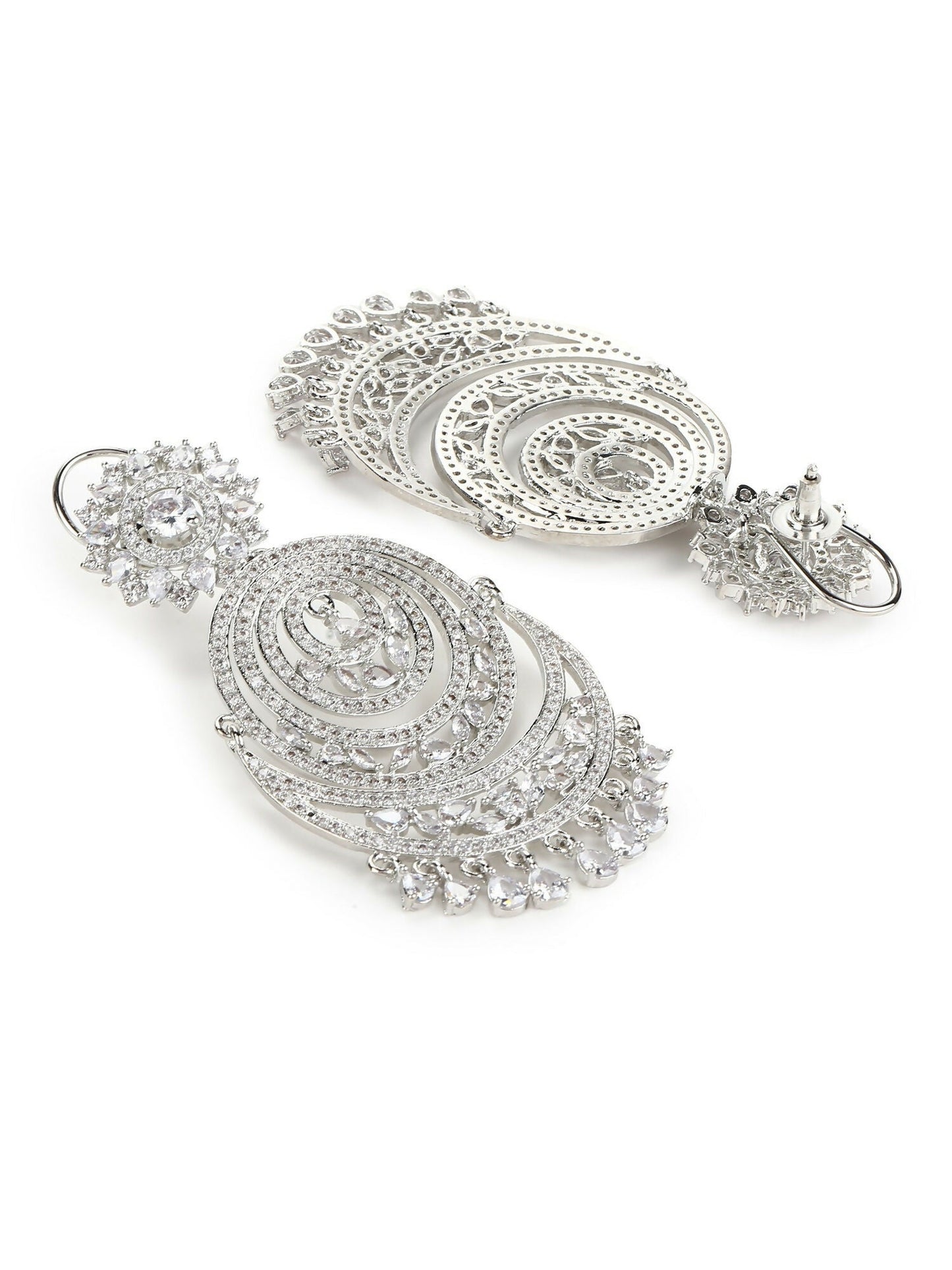 Diamond Chand Earrings- Ruby Raang | Swadesiicart
