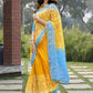 Vamsee Srivani Chikankari Yellow Organza Silk Saree - Swadesiicart