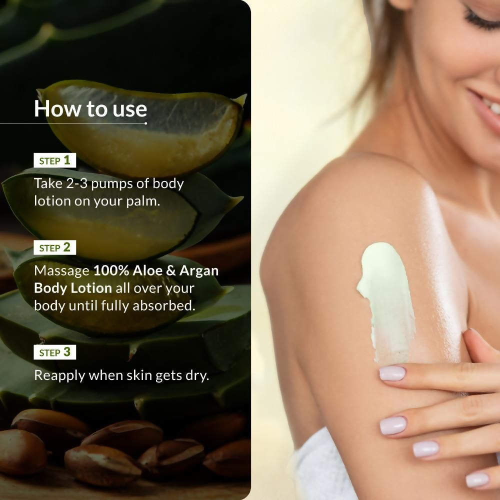 Lotus Botanicals 100% Aloe & Argan Body Lotion | Swadesiicart