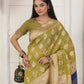 Shree Shyam Fashion Linen Cotton Mhendi Green Saree