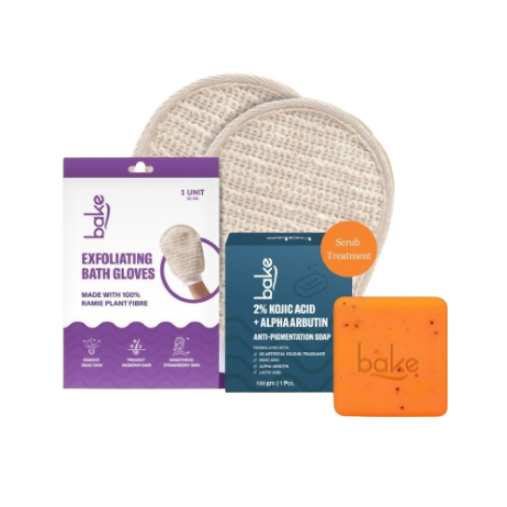 Bake Kojic Soap + Exfoliating Body Glove Combo | Swadesiicart