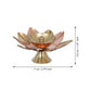 eCraftIndia Gold Toned Lotus Flower Shaped Decorative Brass Diya | Swadesiicart