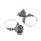 NVR Women Silver-Plated Contemporary Jhumkas Earrings | Swadesiicart