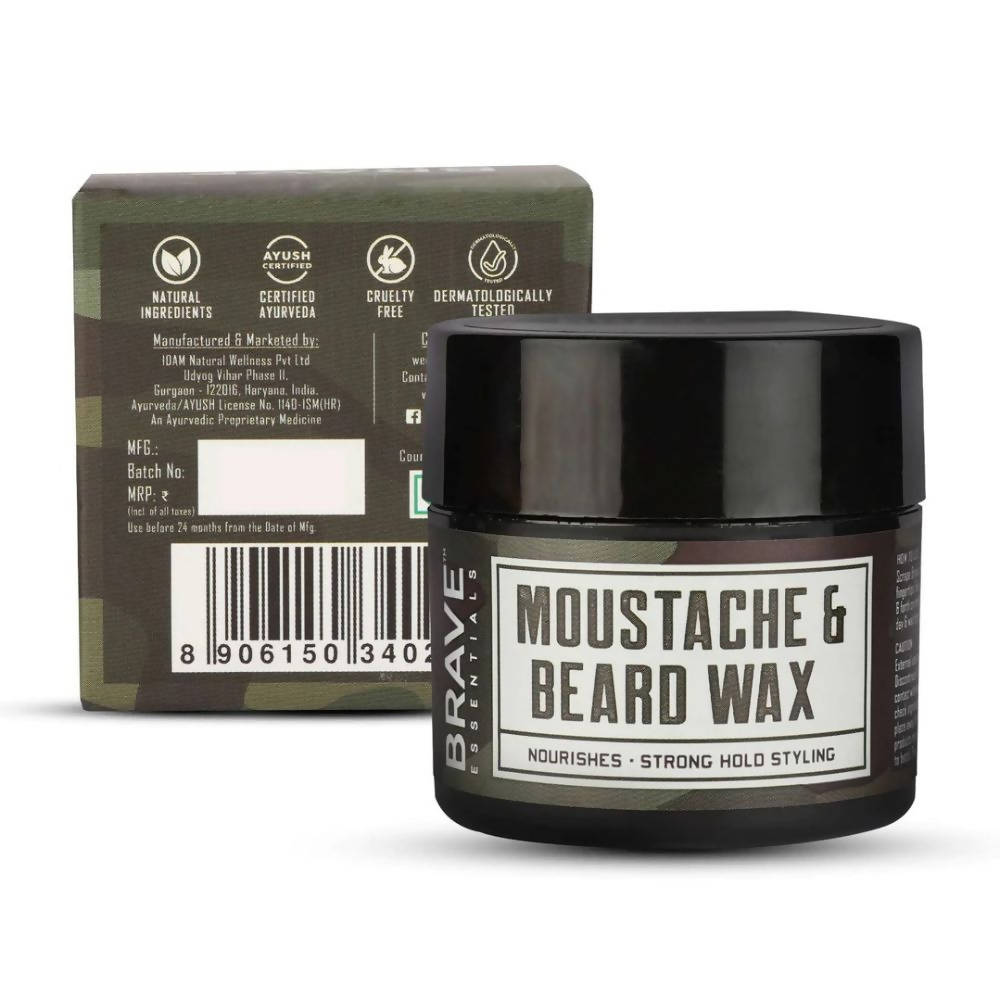 Brave Essentials Beard & Moustache Wax - Swadesiicart