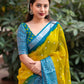 Yellow Jute Silk Ethnic Motifs Saree with Unstitched Blouse - Hiral Fashion | Swadesiicart