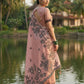 Shree Shyam Fashion Peach Linen Cotton Saree