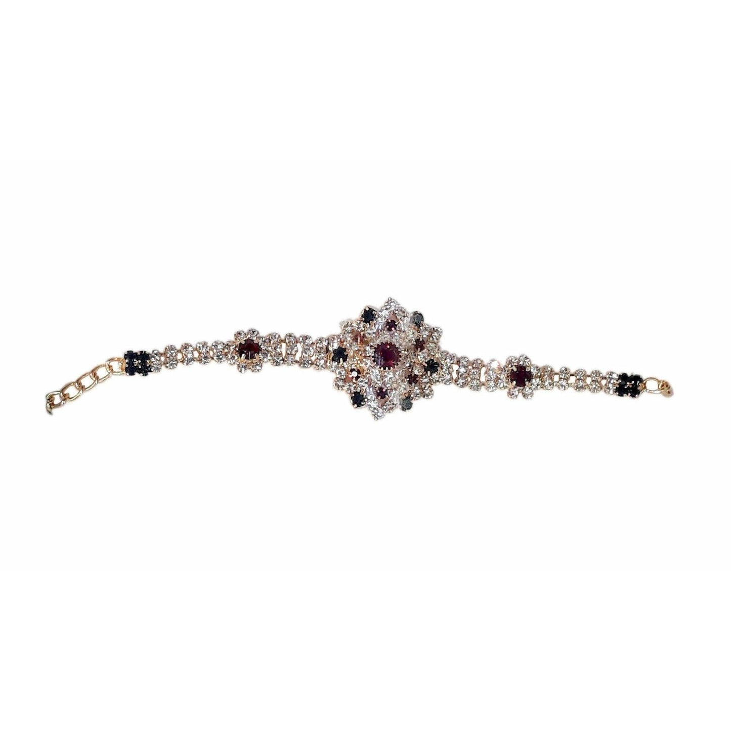 Rounded Colorful Stones Chain Rakhi