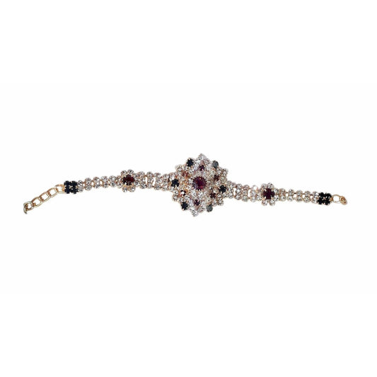 Rounded Colorful Stones Chain Rakhi