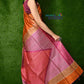 Very Much Indian Handwoven Raw Silk Dupion Saree - Orange With Pink Pallu | Swadesiicart