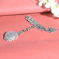 Mominos Fashion Kamal Johar Oxidised Silver-Plated Floral Design Bracelet