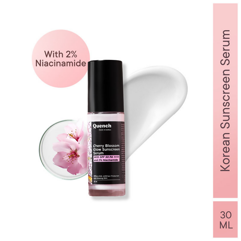 Quench Cherry Blossom Glow Sunscreen Serum | Swadesiicart