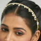 Nuyug 22K Gold-Plated Kundan & Pearl Studded Matha Patti Head Jewellery | Swadesiicart
