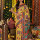 Shree Shyam Fashion Linen Cotton Yellow Saree