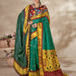 Aayaa Designer Winter Collection Printed Saree With Shawl - Multi Color