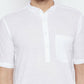 Even Apparels White Color Pure Cotton Men's Kurta With Band Collar | Swadesiicart