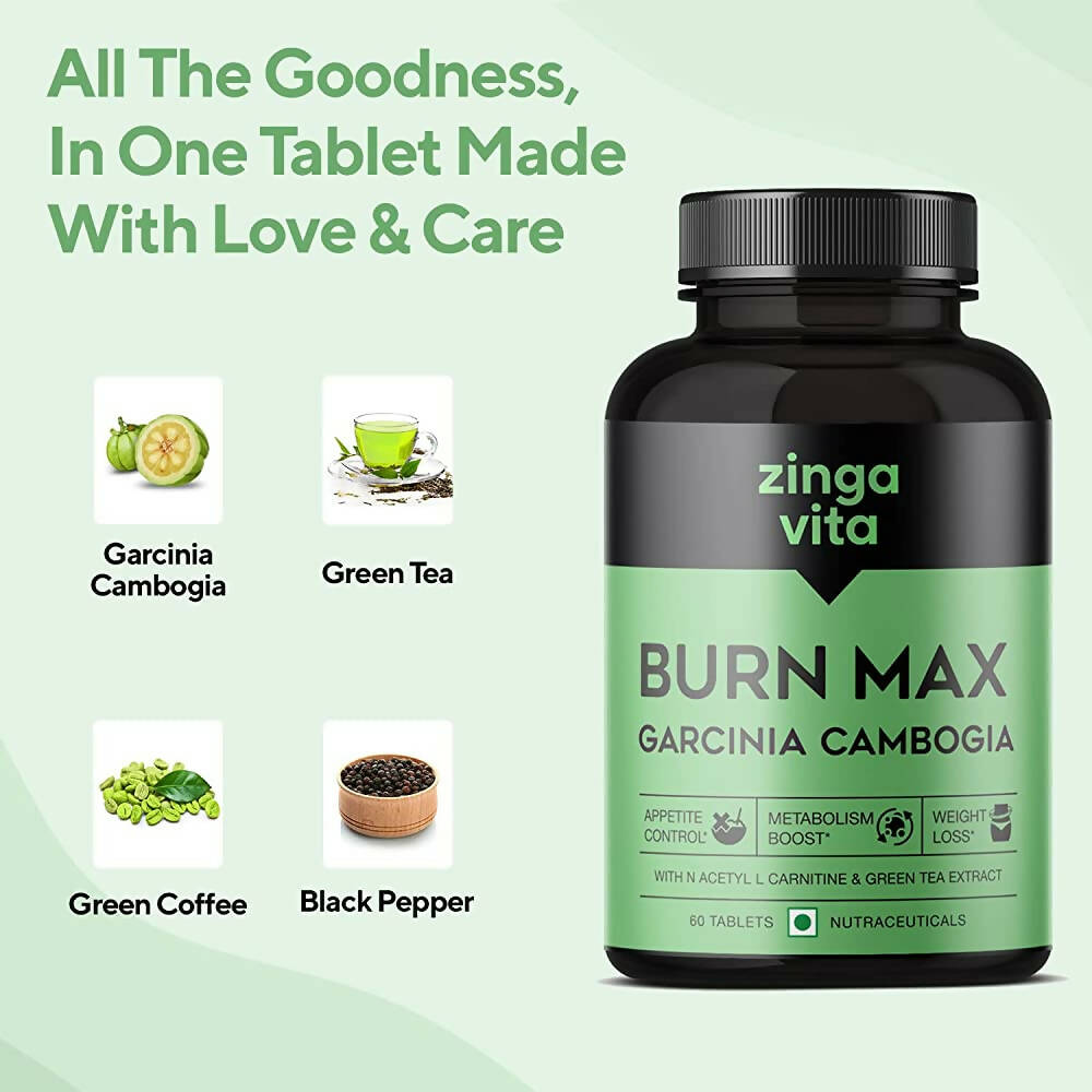 Zingavita Burn Max Tablets with Garcinia | Swadesiicart