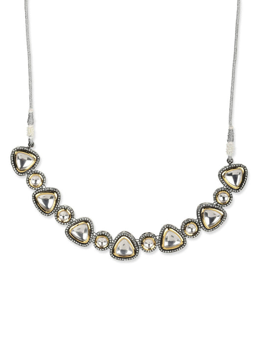 Women's Rhodium-Plated Necklace - Ruby Raang | Swadesiicart