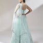 House of Panchhi Turquoise Blue Net Gotapatti Work Lehenga & Blouse, Dupatta | Swadesiicart