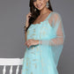 Ahalyaa Women's Traditional wear Kurta Set - Blue | Swadesiicart