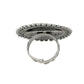 NVR Women's Oxidised Silver Plated Adjustable Finger Ring | Swadesiicart