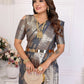 Aastha Fashion Grey Soft Organza Silk Weaving Saree