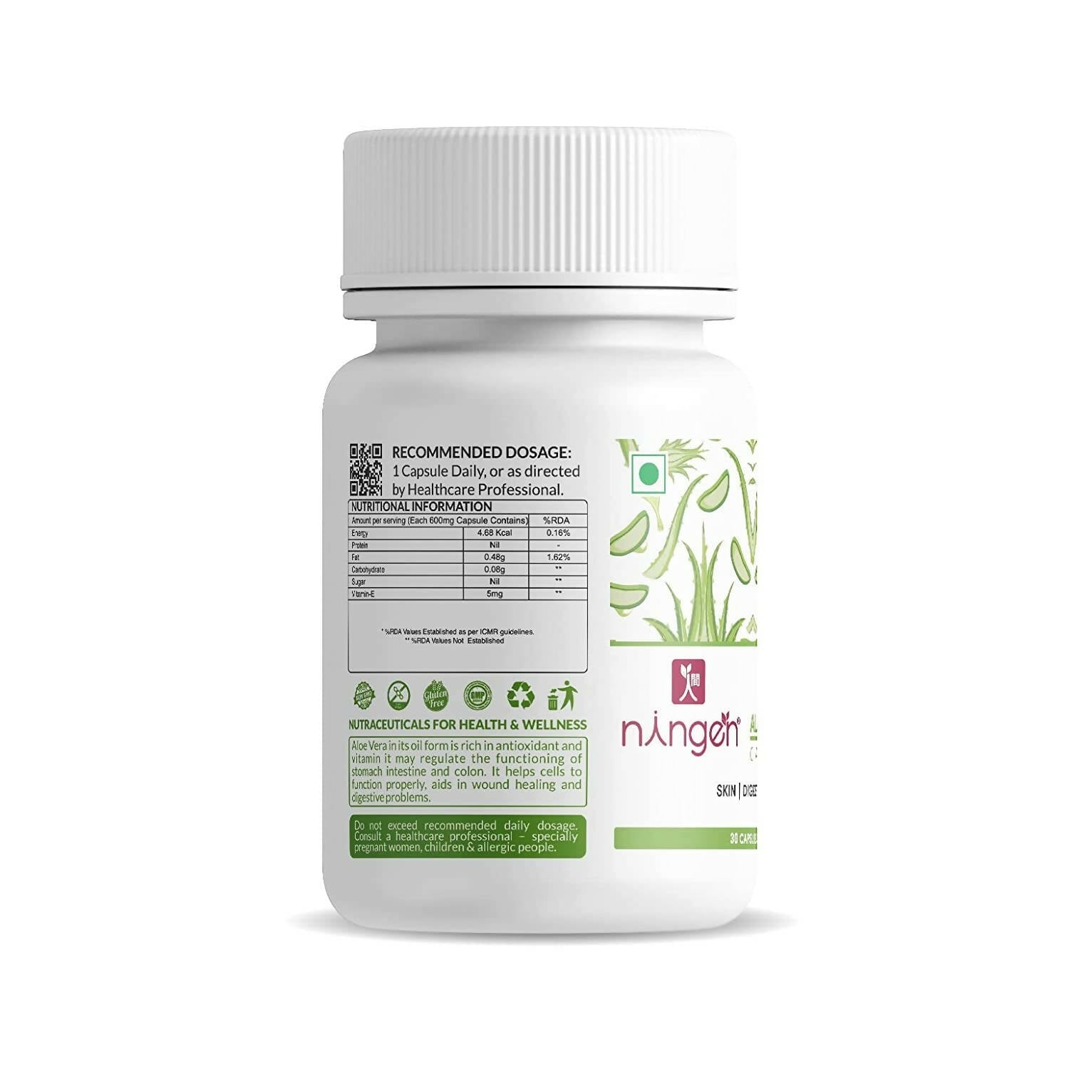 Ningen Aloe Vera Oil Capsules - Swadesiicart