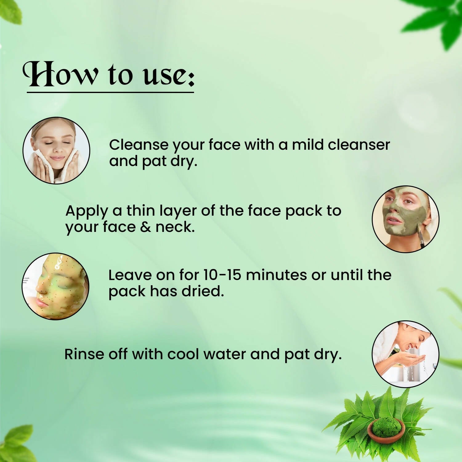 NutriGlow Neem & Tulsi Face Pack - Swadesiicart