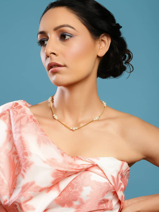 Pearl Neckpiece - Ruby Raang | Swadesiicart
