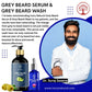 Ivory Natural Grey Beard Combo (Serum + Beard Wash) For Early Graying Beard | Swadesiicart