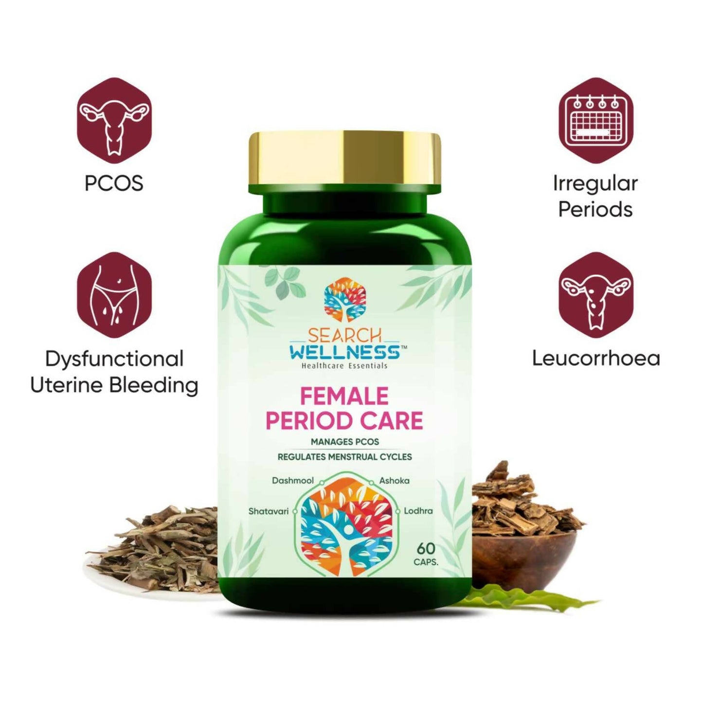 Search Wellness Female Period Care Capsules - Swadesiicart