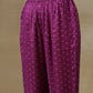 trueBrowns Purple Bandhani Printed Silk Drop Shoulder Kurta Pant Set | Swadesiicart