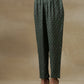 trueBrowns Dark Green Bandhani Printed Silk Angrakha Kurta Pant Set | Swadesiicart