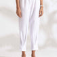trueBrowns White Slub Co-ord Set - Swadesiicart