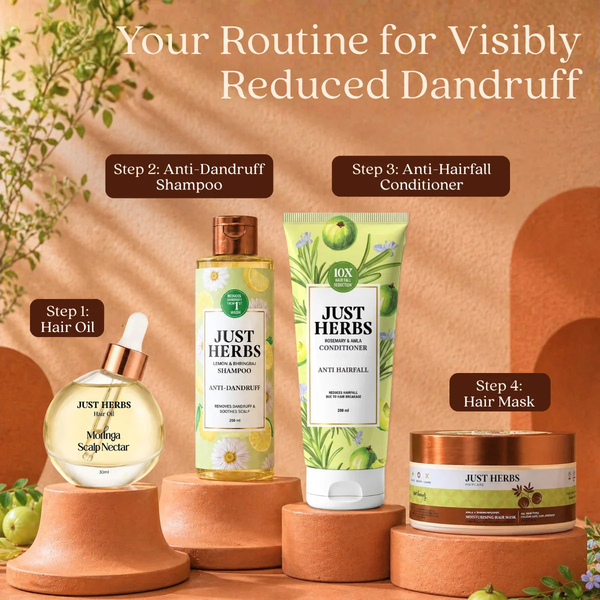 Anti Dandruff Shampoo | Lemon, Bhringraj & 12 Herbs - 200 ml