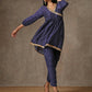 trueBrowns Blue Bandhani Printed Silk Co-Ord Set - Swadesiicart