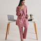 trueBrowns Mauve Short Co-Ord Set - Swadesiicart