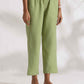 trueBrowns Green Slub Kurta Set | Swadesiicart