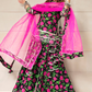 Pomcha Jaipur Gulmohar Cotton Hand Block Skirt Set | Swadesiicart