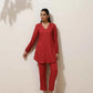 trueBrowns Maroon Viscose Co-ord Set - Swadesiicart