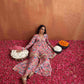 trueBrowns Orange Print Sharara Set | Swadesiicart