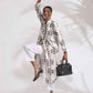 trueBrowns White Cotton Stripe Print Pleated Kurta Set | Swadesiicart
