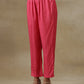 trueBrowns Pink Bandhani Printed Silk Gathered Sleeve Co-Ord Set - Swadesiicart