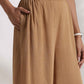 trueBrowns Beige Cotton Stripe Jacket Top Co-ord Set - Swadesiicart